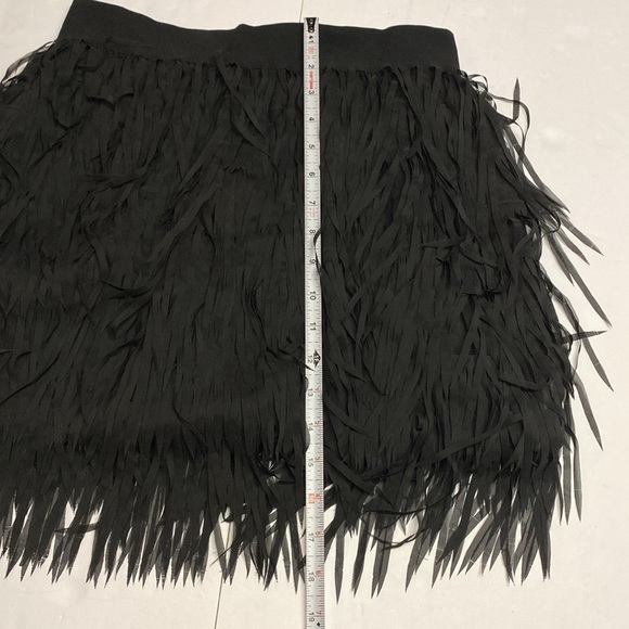 NEW! Francesca's Blue Rain Black Fringe Layered Mini Skirt Size XL - Picture 12 of 13